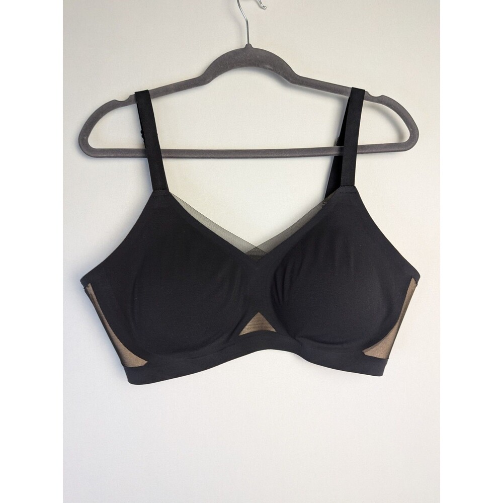 HoneyLove CrossOver Bra RUNWAY Size 1X Wireless Black Comfort Plus Size